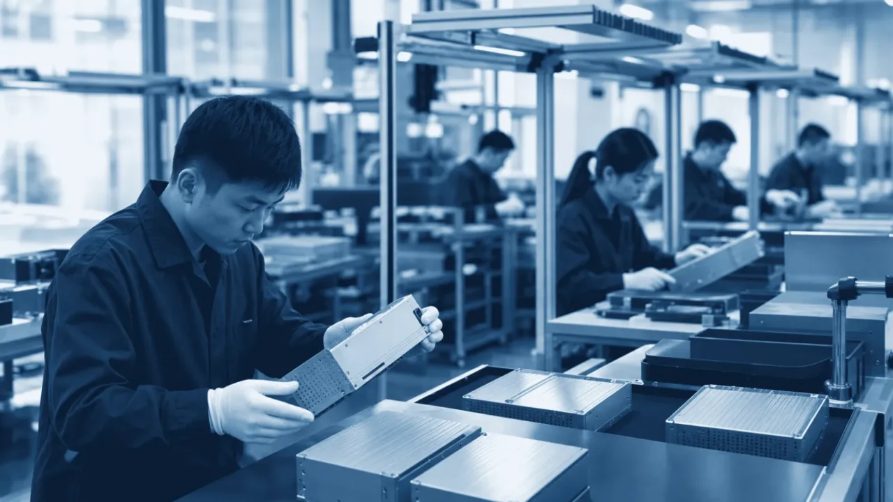China precision electronics manufacturing ecosystem with separated production cells protecting intellectual property