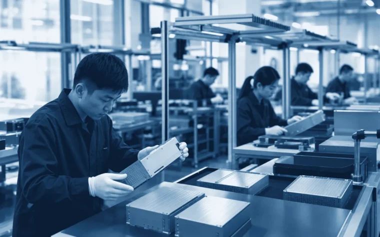 China precision electronics manufacturing ecosystem with separated production cells protecting intellectual property