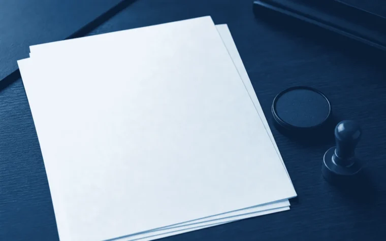 China business documentation with contracts and a red company seal stamp