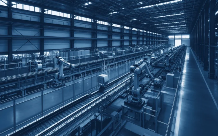 Large automated Chinese manufacturing plant used for building a China production strategy